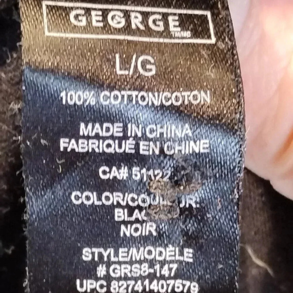 George Men's Black Plaid  Polo Shirt in Size Large - Picture 4 of 8